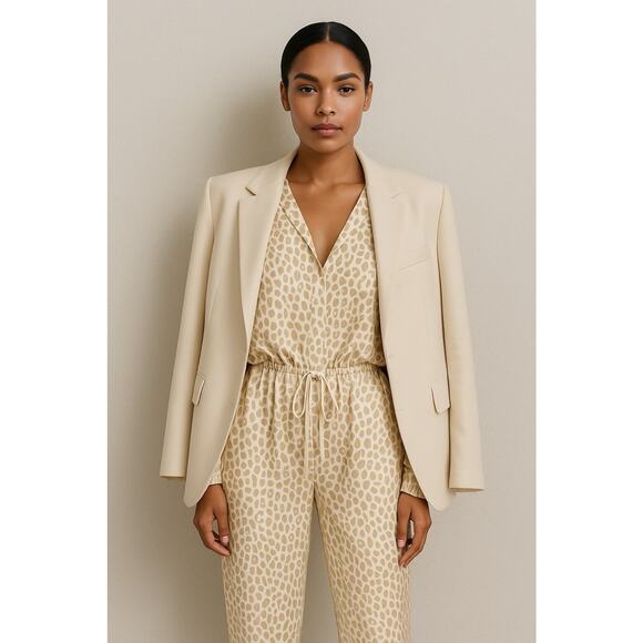 Philip Lim 3.1 100% Silk Animal Print Jumpsuit 8 - Picture 1 of 9